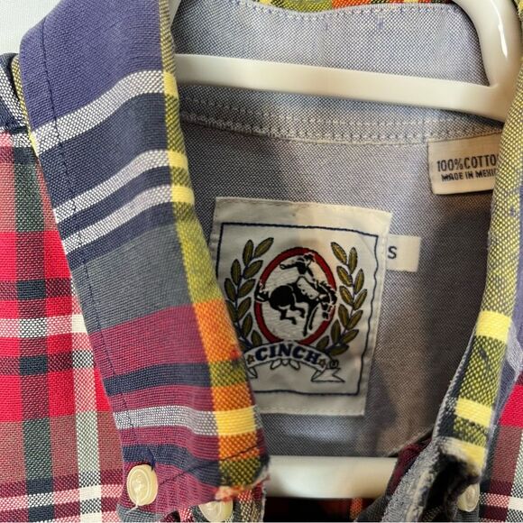 Cinch Vintage Multicolor Checked Western Shirt Size S - Picture 3 of 5
